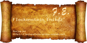 Fleckenstein Enikő névjegykártya