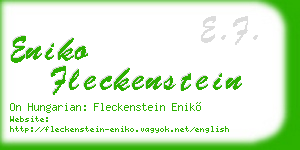 eniko fleckenstein business card